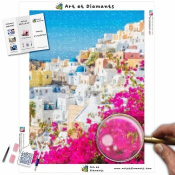 art et diamants diamond painting broderie diamant paysages collection grece maisons santorini canva art et diamants diamond painting broderie diamant paysages collection grece maisons santorini canva