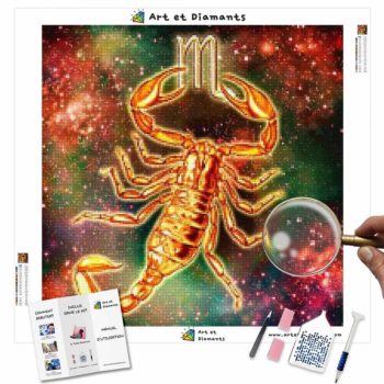 art et diamants diamond painting broderie diamant paysages collection signe du zodiaque scorpion canva art et diamants diamond painting broderie diamant paysages collection signe du zodiaque scorpion canva